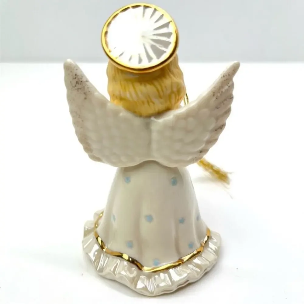 Bundle of 2 Lenox Christmas Porcelain Ornaments Angel & Snowman - Picture 3 of 13